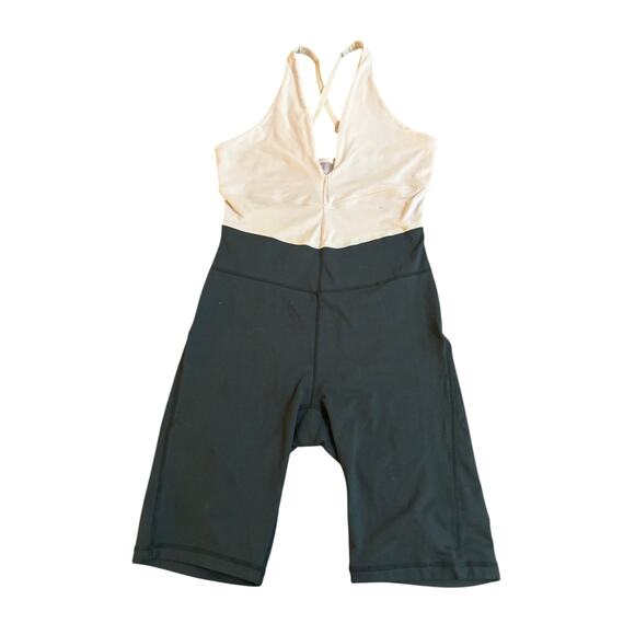 Free People Movement jumpsuit cross back pink and black small - Picture 1 of 6